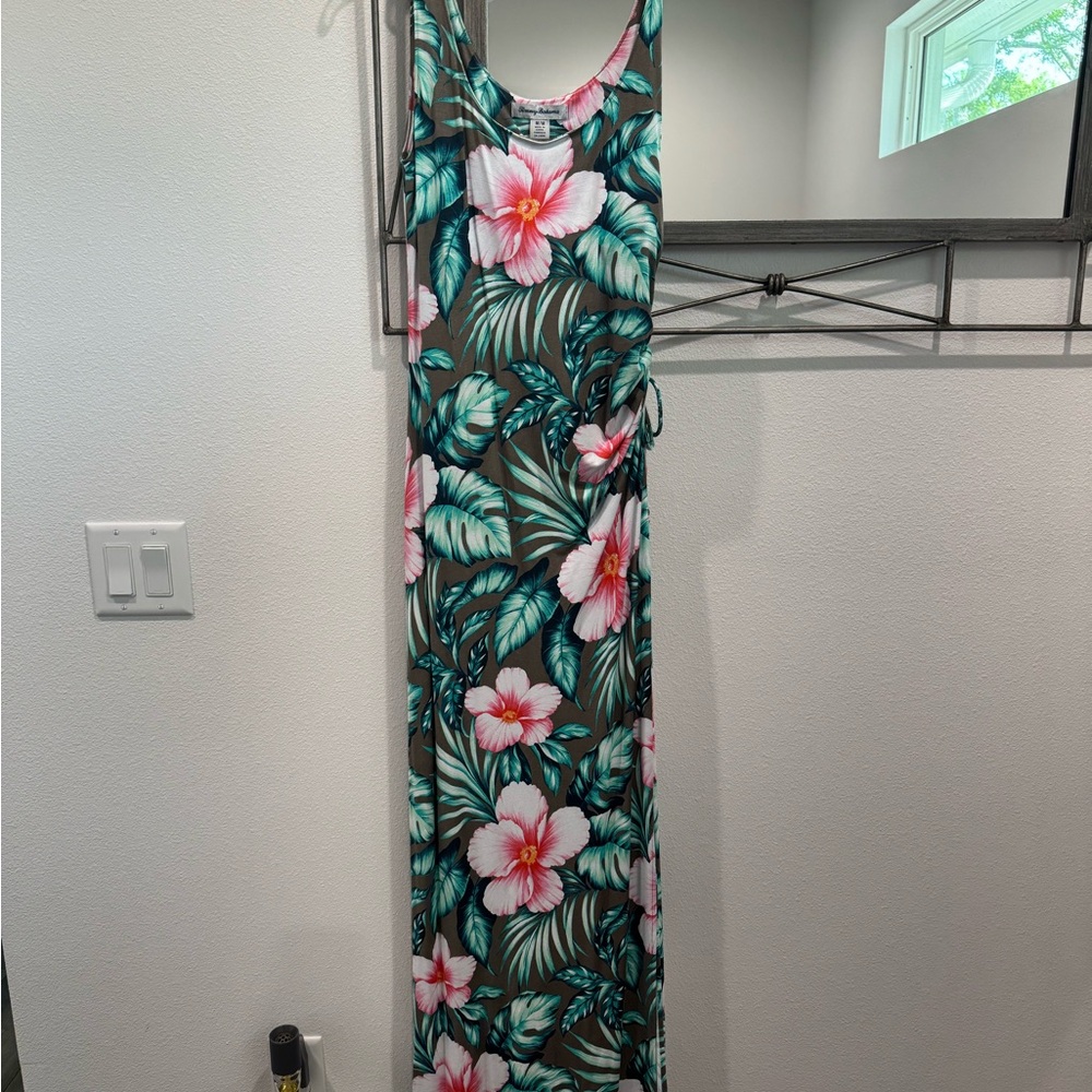Floral Maxi Dress with Tropical Print